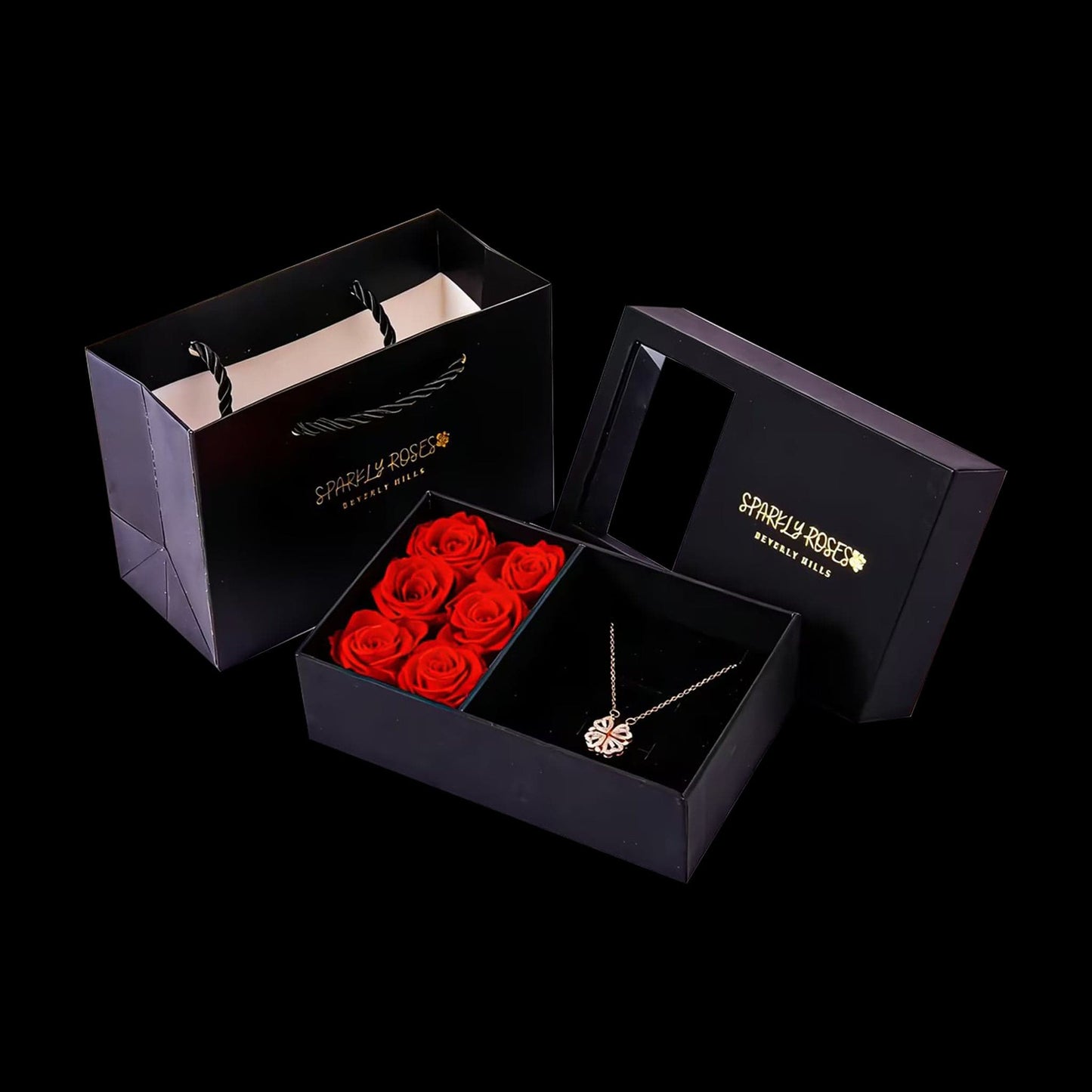 Clover Heart Necklace Gift Set