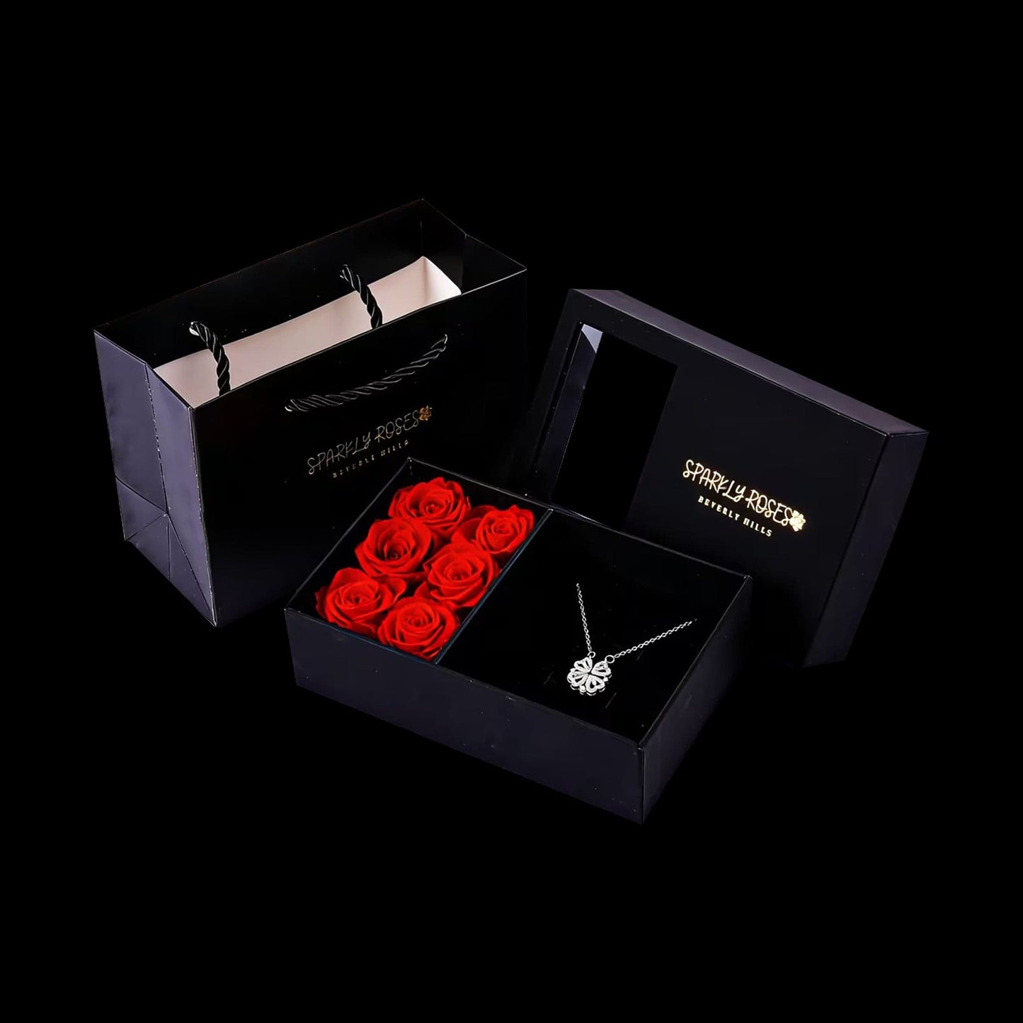 Clover Heart Necklace Gift Set
