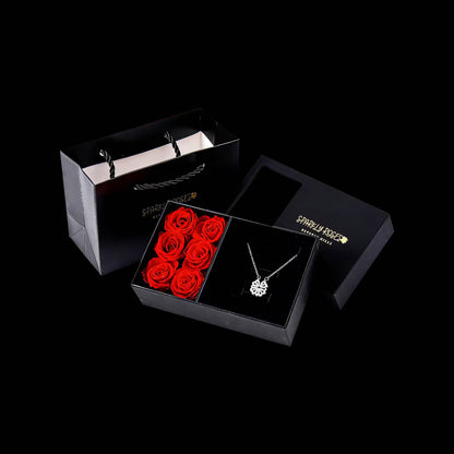 Clover Heart Necklace Gift Set