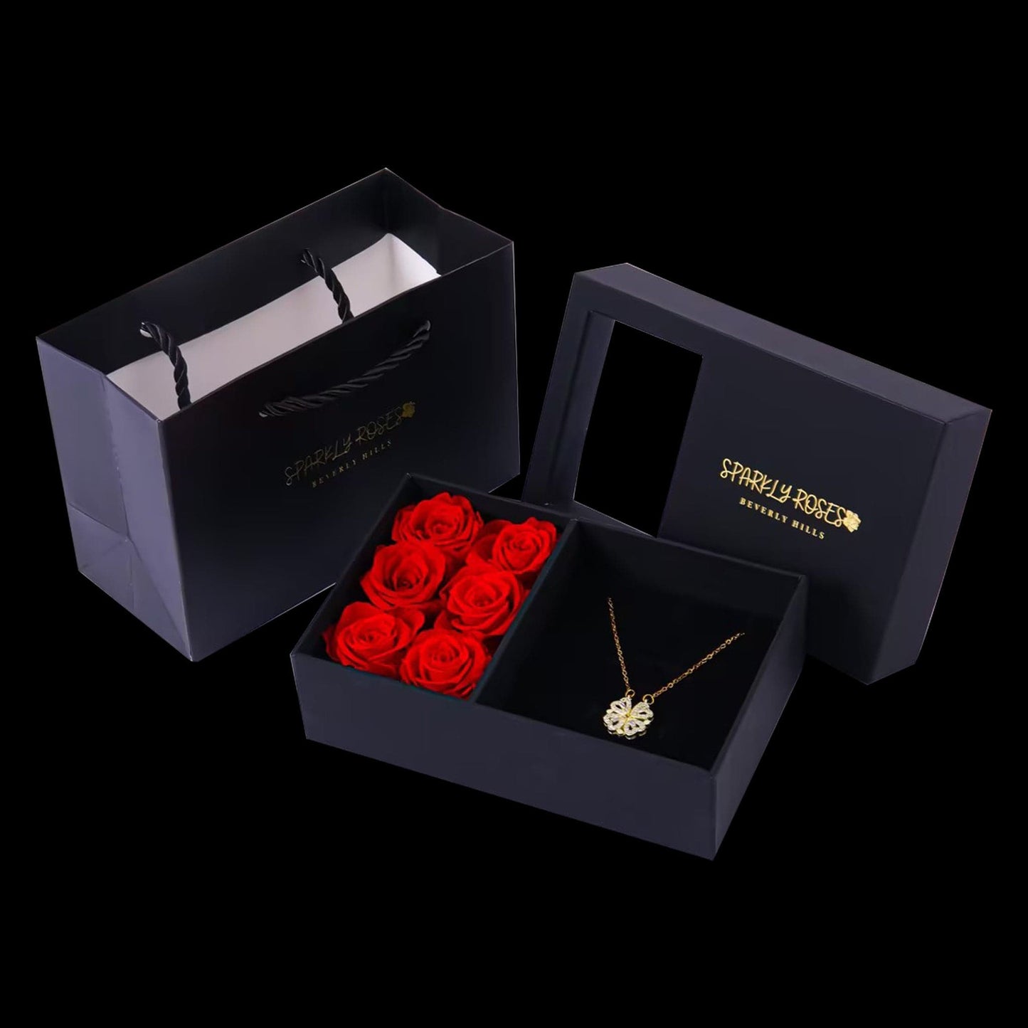 Clover Heart Necklace Gift Set