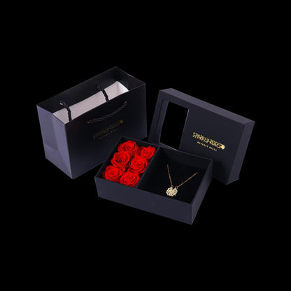 Clover Heart Necklace Gift Set