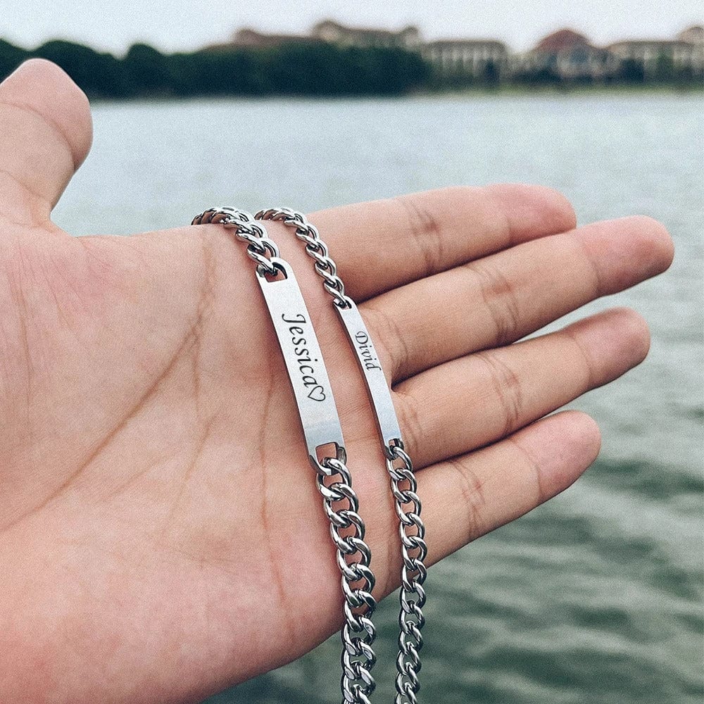 Engraved Bracelets Gift Set