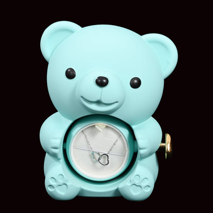 Eternal Rose Bear W/ Engraved Necklace