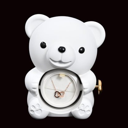 Eternal Rose Bear W/ Engraved Necklace