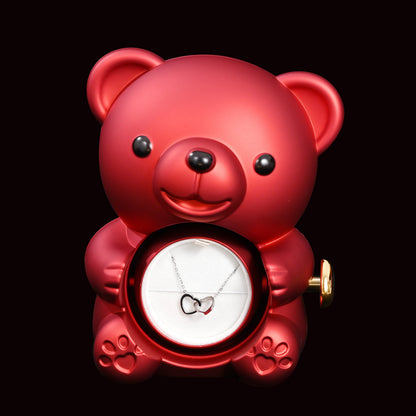 Eternal Rose Bear W/ Engraved Necklace