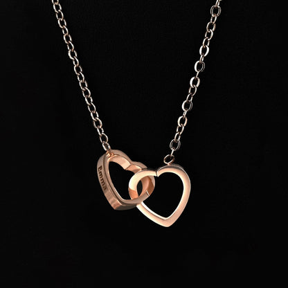 Eternal Rose Box With Engraved Necklace