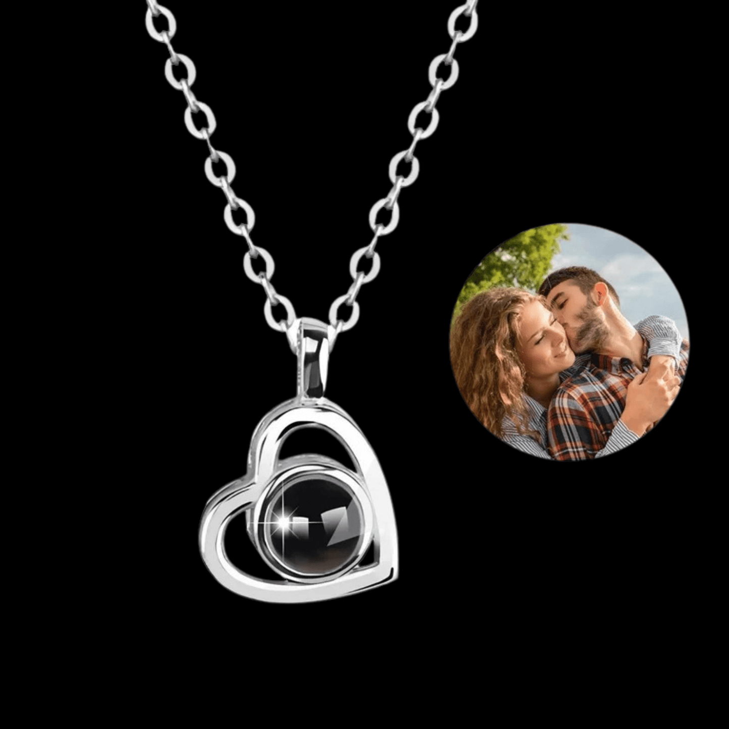 Picture Heart Necklace Gift Set