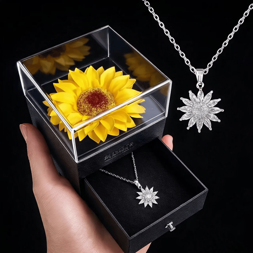 Sunflower Box & Necklace