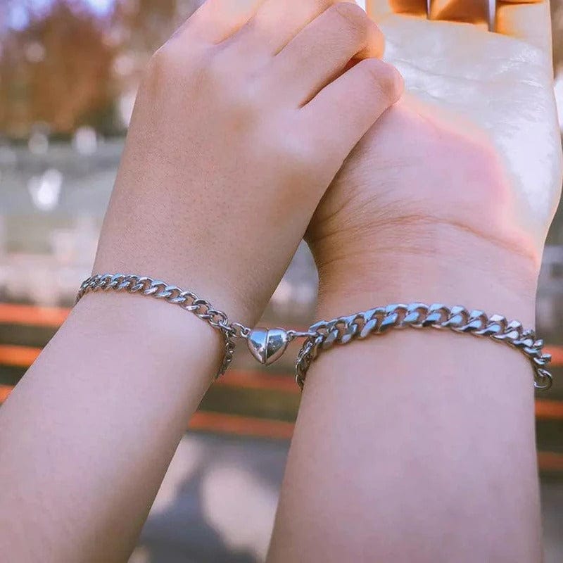 His & Hers Magnetic Heart Bracelet