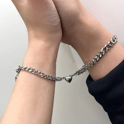 His & Hers Magnetic Heart Bracelet